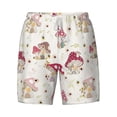 thumbnail image 4 of Lsque Mens Swim Trunks Floral Mushroom Pattern - Bathing Suit Compression Liner - Beach Swim Shorts Swimwear - (S-3XL) - Stretch Quick Dry -Large, 4 of 9