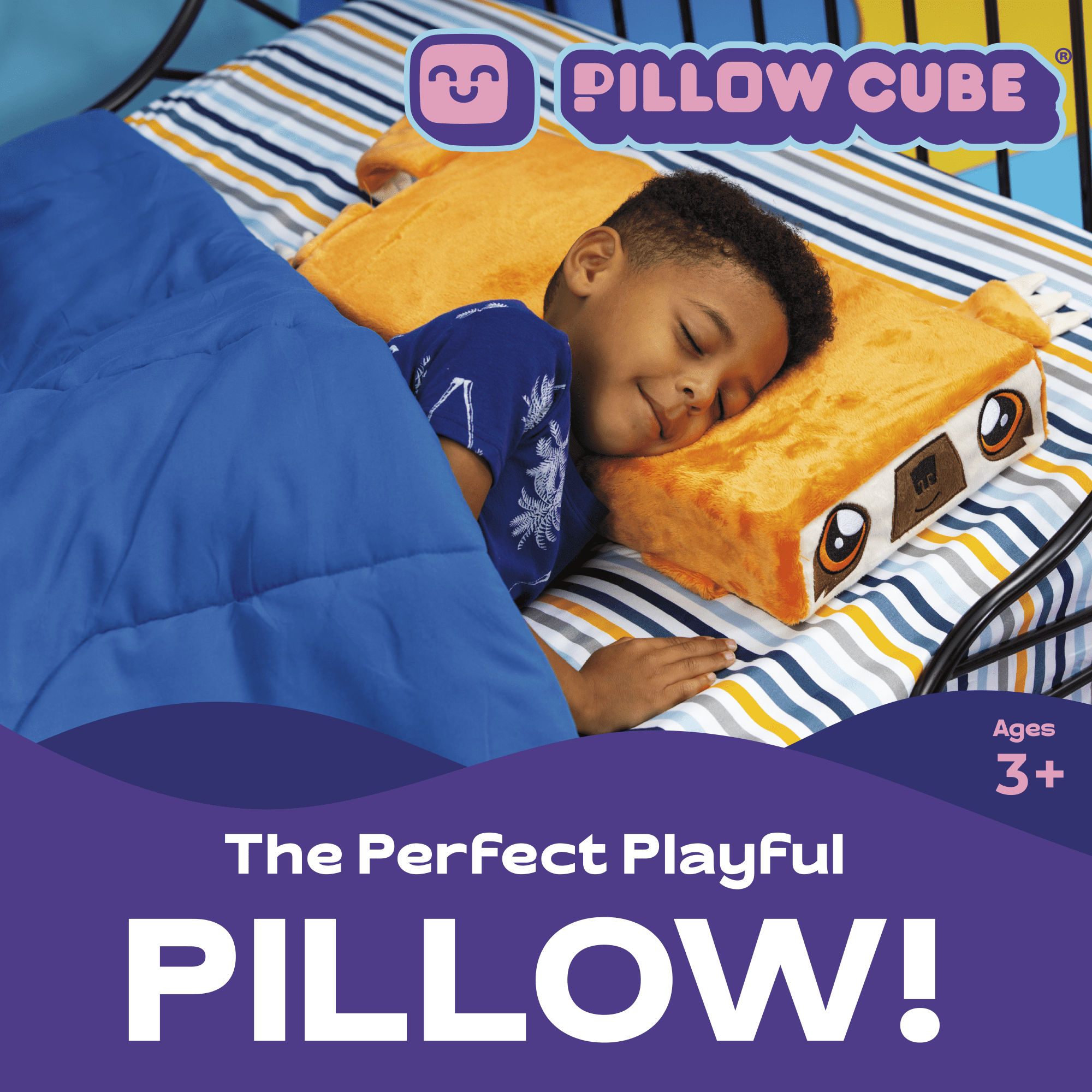 Pillow Cube Kid Cubes Sloth Toddler Pillow, 2in1 Fun Toy & Plush Pillow for Kids Ages 3+  (图5)