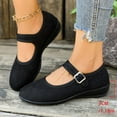thumbnail image 4 of Miluxas Women's Flats Mary Jane Ballet Flats Comfortable Casual Walking Dressy office Slip-on Shoes with Adjustable Straps Black 6.5(38), 4 of 9