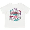thumbnail image 3 of Inktastic Cheer Word Salad with Megaphone and Stars Girls Toddler T-Shirt, 3 of 5
