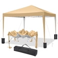 thumbnail image 6 of COBIZI 10x10 Ez Pop Up Canopy Tent, Commercial Instant Gazebo Tents for Parties, Waterproof Adjustable Outdoor Patio Backyard Canopy Party Tent,Khaki, 6 of 10