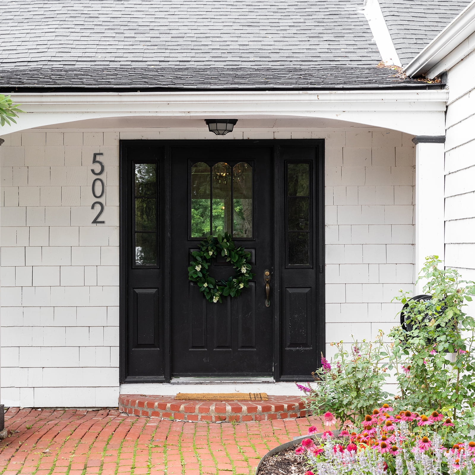 Uxcell 8" Solid Aluminum Floating House Numbers for Outside Address(Number 7, Reflective Silver)