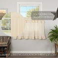 thumbnail image 3 of VHC Brands Muslin Ruffled Unbleached Natural Tan Tier Set of 2 Farmhouse Cotton Window Treatment for Living Room or Kitchen 36" Lx36 W, 3 of 8