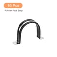 thumbnail image 3 of Unique Bargains 16Pack 2-3/4' Cable Clamp U Shape Stainless Steel Rubber Cushioned Pipe Strap, 3 of 5