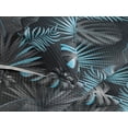 thumbnail image 3 of Ambesonne Tropical Quilted Bedspread Set 3 Pcs, Black Palm Leaves Plot, Twin, Deep Sky Blue Dark Grey, 3 of 4