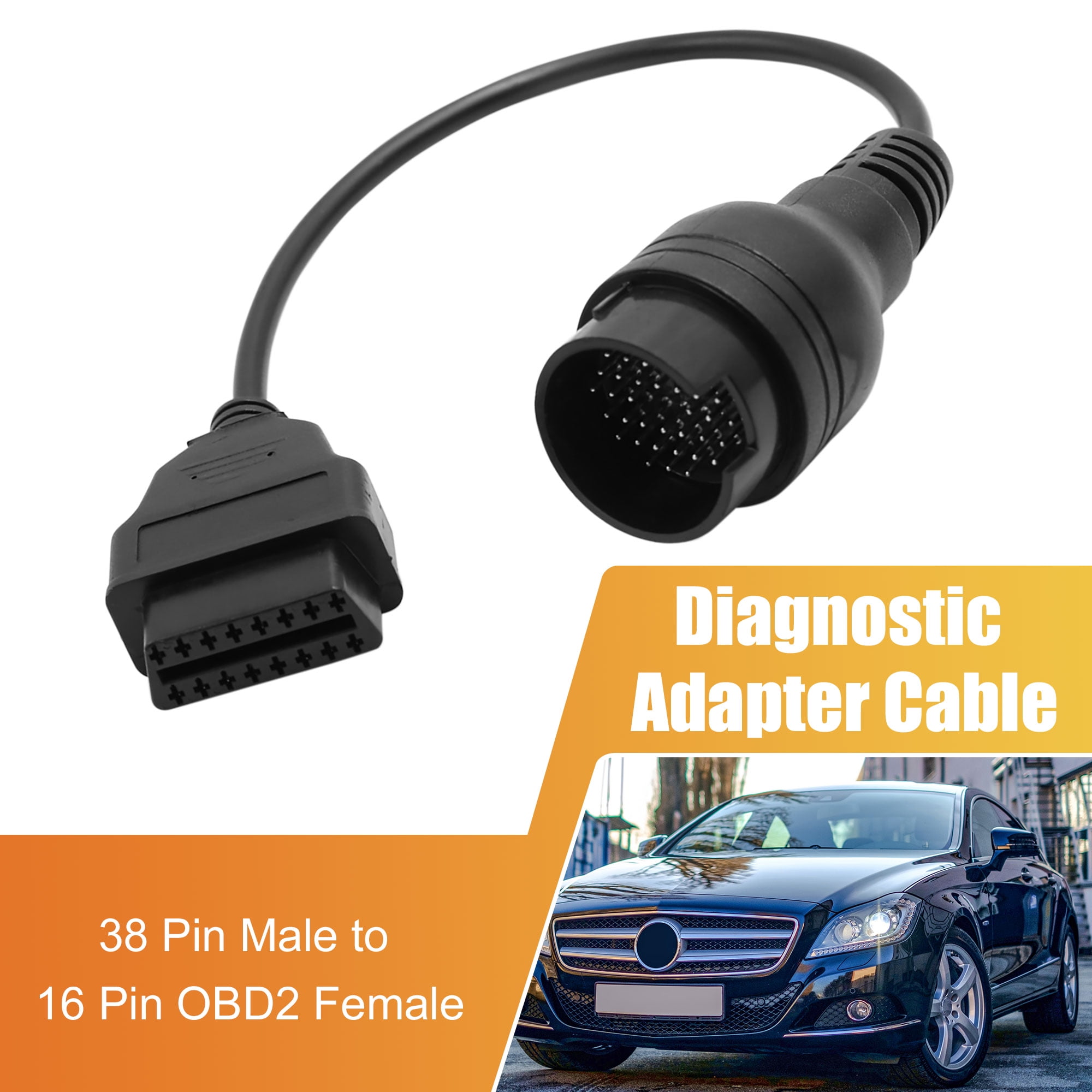 SJLERST Konverter Adapterkabel, 38 Pin auf 16 Pin OBD2 Adapter Stecker  Diagnosekabel, Diagnose Scanner Kabel Adapter
