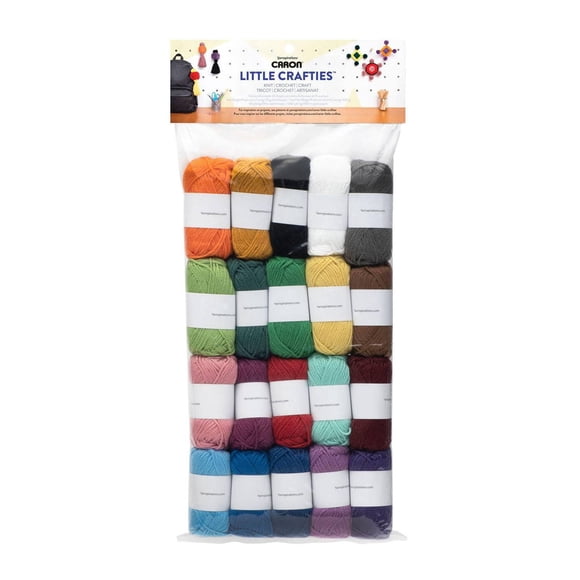 Caron Little Crafties Yarn, Assorted, 0.7oz(20g), Medium, Acrylic