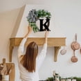 thumbnail image 4 of Clearance! Monogram Initial Letter Wreaths For Front Door With Striped Linen Bow & Grapevine Base Farmhouse Rustic Door Decor Spring Summer Green Wreath, 4 of 6