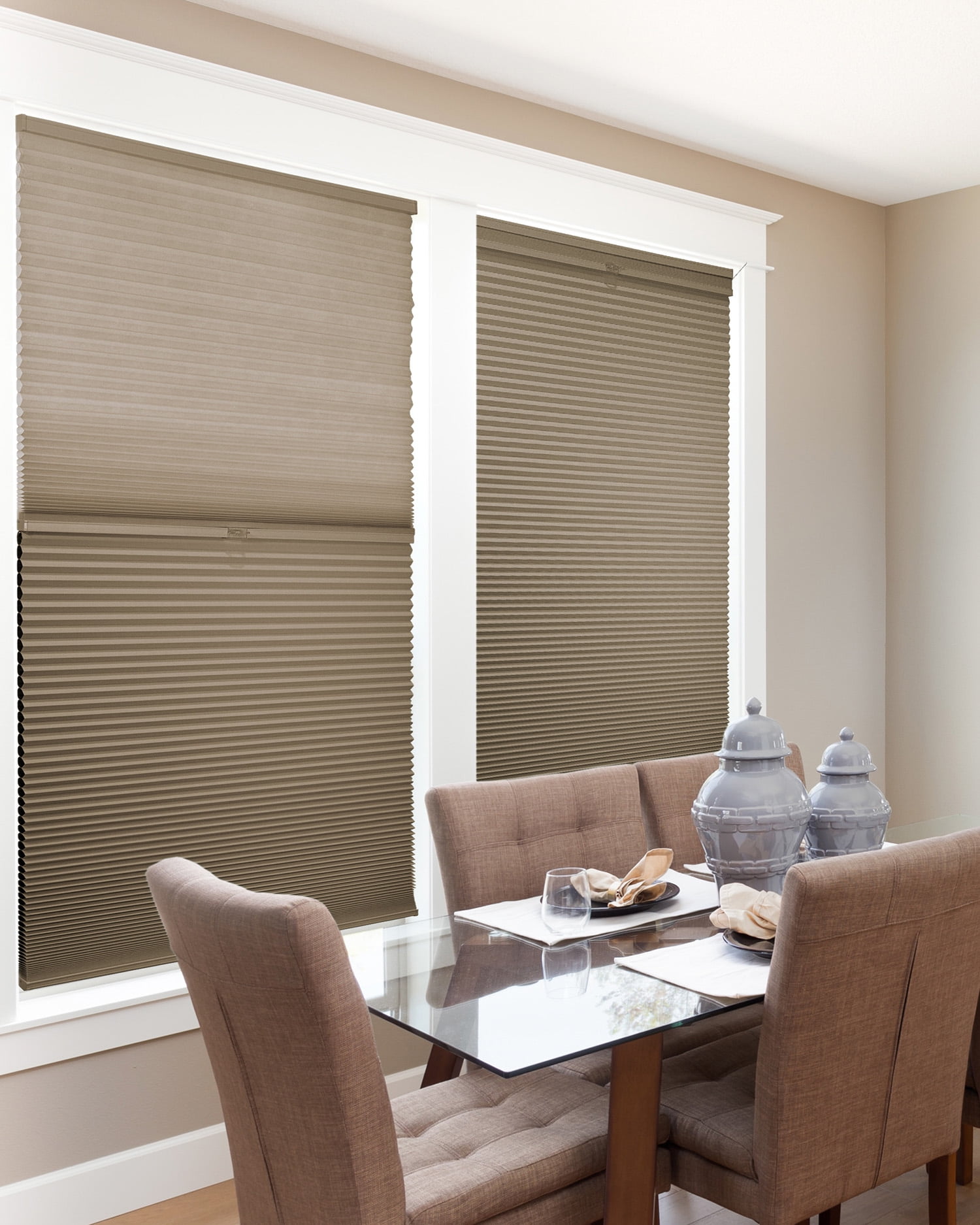 Chicology Day and Night Cordless Cellular Shade, Barnwood 32.5"W x 72"H