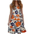 thumbnail image 2 of Ovzne Robes pour Femmes 2025 Robe de Plage Mode Féminine Vacances Été Couleur Unie Sans Manches Robe de Fête Plage Robe de Printemps Imprimée Liquidation, 2 of 6