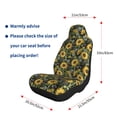 thumbnail image 2 of Goofa Sunflowers Printed Car Seat Covers, Automotive Seat Covers for Cars Trucks and SUVs, Quick Setup Universal Fit Elastic Seat Covers-2 PCS, 2 of 6