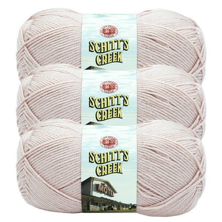 UPC: 0842093133674 | Lion Brand Yarn Schitt s Creek Yarn A Little Blush Medium Acrylic Pink Yarn 3-Pack