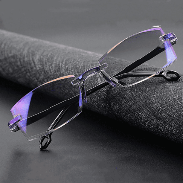 2 Pack Rimless Blue Light Blocking Reading Glasses For Men Women Computer Glasses Anti Glare