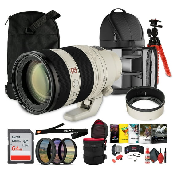 Sony FE 50-150mm f/2 GM Telephoto Zoom Lens Bundle with Backpack and 64GB Card (International Model)