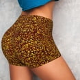 thumbnail image 4 of Fuzoiu Golden Glitter Print Women's Workout Shorts,Workout Biker Shorts Women,Exercise Fitness Shorts,Scrunch Short, Athletic Shorts for Gym Yoga Running Sport Active-X-Large, 4 of 8