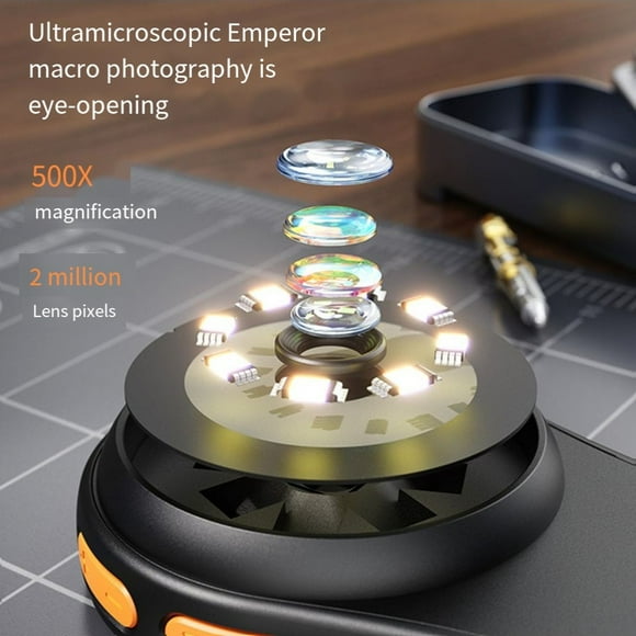 500X Digital Microscope 1080P 2.0 Inch Video Coin Microscope Magnifier With 8 LEDs For Windows/Mac Electronics Repair