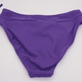 thumbnail image 3 of Bar III HIBISCUS PURPLE Micro Rib V-Waist Bikini Swim Bottom, US Medium, 3 of 4
