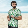thumbnail image 4 of Wukai Cactus Plants Print Men's Short-Sleeved Mesh T-Shirt,Quick-Dry Short Sleeve Workout T-Shirt-4X-Large, 4 of 8