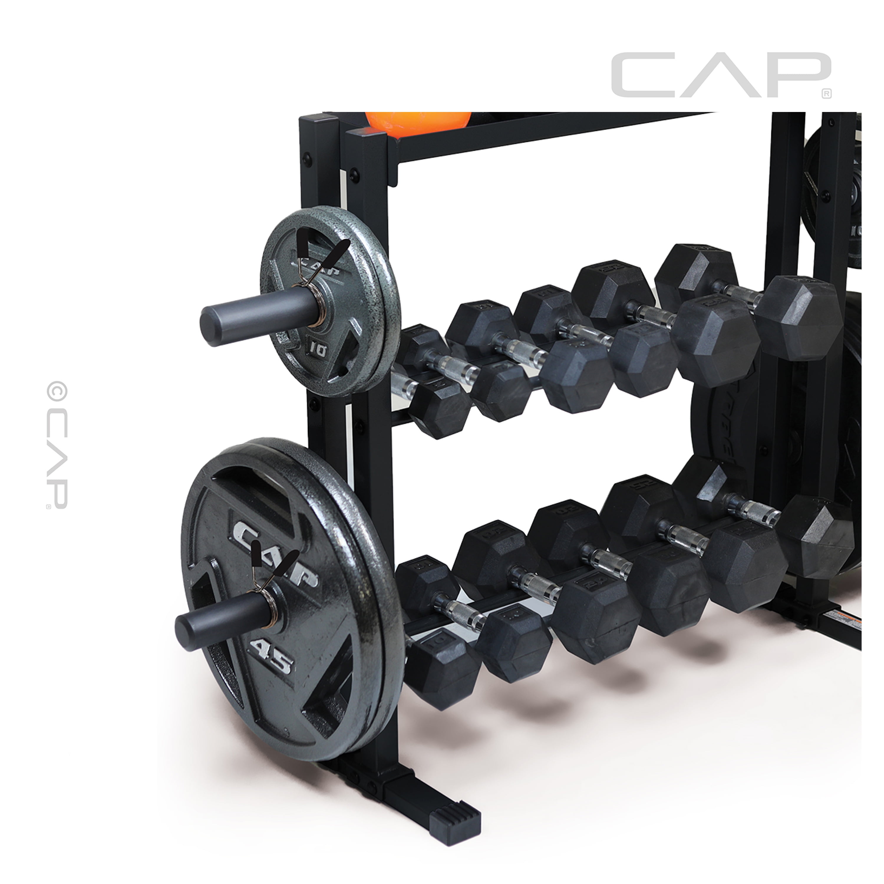 3 Tier Dumbbell/Kettlebell Rack - Universal Storage