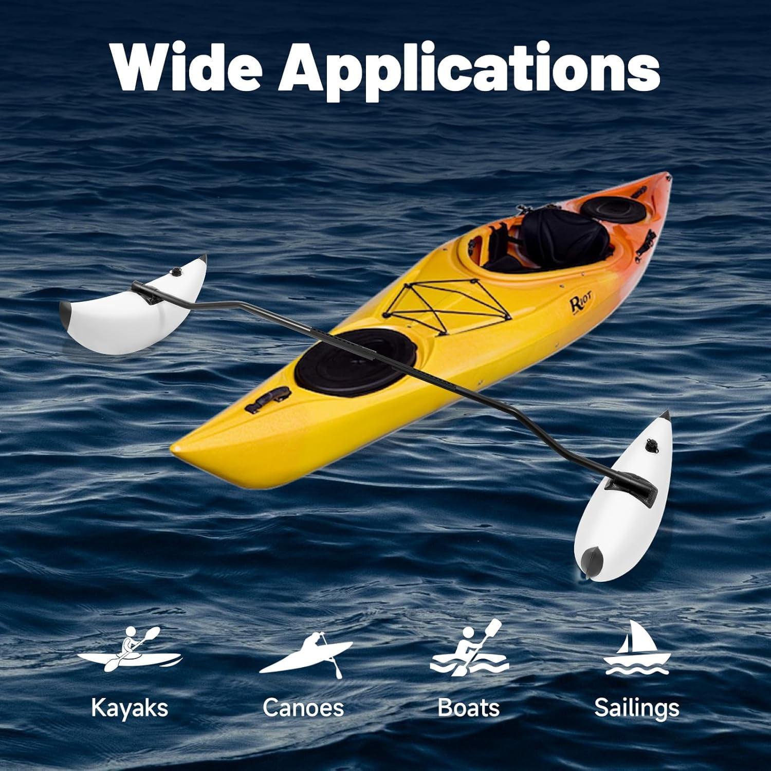 Kayak Stabilizer Inflatable Canoe Outrigger PVC Pontoon Fishing Float Tube Kit