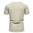 thumbnail image 4 of Penkiiy 2024 Men Casual Solid Fashion Pullover V-neck Short Sleeve T Shirt Blouse S Khaki, 4 of 8