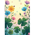 thumbnail image 4 of Colorful Floral Themed Banner with Butterflies Ladybugs Bubbles Background Party Decoration Backdrop for Garden Parties Outdoor Gatherings Spring Celebrations and Photo Shoots, 4 of 7