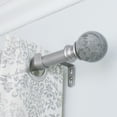 thumbnail image 3 of Decopolitan 1" Antique Silver Marble Adjustable Curtain Rod, 72-144", 3 of 7