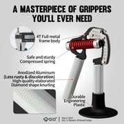 GD IRON GRIP Hand Grip Strengthener (Grip Strength Trainer) Premium Forearm Strengthener (EXT.80 - 55~176lbs, With Handle Extensions) Adjustable Hand Gripper for Grip Strength