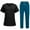 Blue, variant on MLQIDK Scrub Sets for Woman Plus Size Nurse Uniforms Stretchy V-Neck Scrub Tops and Pants Scrub Set Medical Scrub Sets Med Couture Scrubs Royal Blue S
