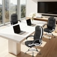 thumbnail image 4 of NEO CHAIR Office Desk Chair PU Leather Chair with Lumbar Support, Black, 4 of 9