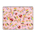 thumbnail image 2 of LNWH LGBT Crazy Mouth Art Rug for Bedroom Living Room, Non-Slip Soft Foldable Carpet, 63" x 48", 2 of 6