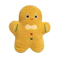 thumbnail image 4 of Cojín de Sofá de Peluche Navideño BLESIY Adorno de Regalo Almohada para Vitrinas Dormitorios Salas de Estar Pan de Jengibre Amarillo, 4 of 8