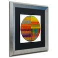 thumbnail image 3 of Trademark Fine Art "Round 4.0" Canvas Art by Michelle Calkins, Black Matte, Silver Frame, 3 of 3