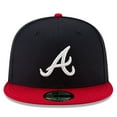 thumbnail image 2 of Men's New Era Navy/Red Atlanta Braves National Baseball Hall of Fame 59FIFTY Fitted Hat, 2 of 5