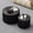 Black 18.9"+14.96", variant on Round Coffee Table Set of 2 (Brown 26.8"+18.3") | Modern Nesting Tables, Circle Drum Coffee Tables, Non-Slip Feet, End Table, For Living Room Office, No Assembly