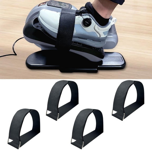 4 Pack Replacement Pedal Straps for Elliptical Exerciser, Adjustable Foot Holder Straps for Under Desk Leg Trainer Machine, Non-Slip Exercise Accessory