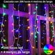 thumbnail image 1 of Cascadas de Luces LED Dosyu Multicolor 4mts 200 Luces Decoración Navideña, 1 of 7