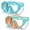 Orange, variant on Vvinca Kids-Goggles with Nose Cover, Diving Mask Elastic Fabric Strap Anti Fog Anti Shattered Lens for Kids Swim Goggles 3-14