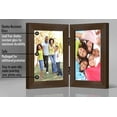 thumbnail image 4 of Americanflat 4x6 Inch Hinged Picture Frame with Glass Front - Displays 2 4x6 Inch Pictures, Stands Vertically on Desktop or Table Top , Walnut 4x6 Double Fold Walnut, 4 of 5