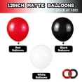 thumbnail image 2 of Globos ASIYUHY de látex rojo, negro y blanco, 30 cm, paquete de 100, 2 of 7