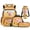 Sunflower Bee Axolotl, variant on Bulopur 17 Inch 4 Piece Backpack Set Sunflower Bee Axolotl Print School Bookbag with Lunch Box, Water Bottle Holder and Pencil Case for School Daily Use