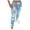 Light Blue, variant on Women's Skinny Ripped Jeans, Trendy Distressed Stretch Denim Pants for a Fashionable Casual Look, Comfortable Fit with Edgy Style Details,Gray 2XL