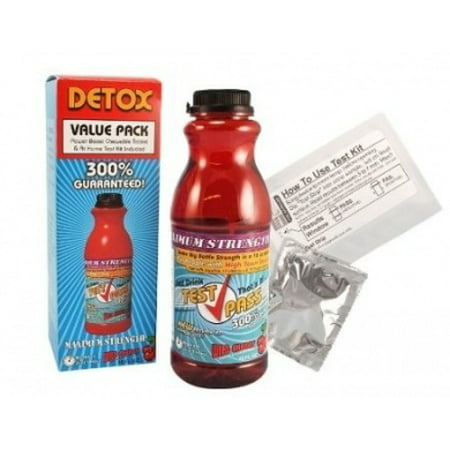 Test Pass Max Value Pack - 16oz Wild Cherry Detox Drink / Power Boost (Best 24 Hour Detox For Drug Test)