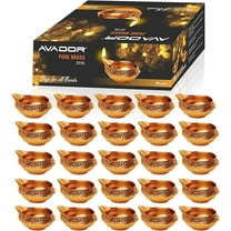 Avador Handmade Brass Indian Puja Oil Lamp, Golden Diya Lamp Engraved Design Diya for Diwali Pooja 2.5 Inch (20)