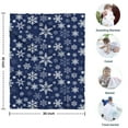 thumbnail image 4 of Dark Blue Christmas Snowflake Pattern Blanket,Comfortable Soft Flannel Throw Blanket,All Season,Warm Lightweight Blankets for Sofa Bed Couch Living Room Chair,30"x40", 4 of 4