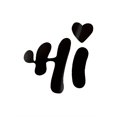 thumbnail image 2 of Chic 'Hello' Heart Print Women's T-Shirt - Casual Crew Neck, Short Sleeve, Stretchy Polyester Blend, Machine Washable - Perfect for Summer & Casual Attire, 2 of 6
