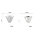 thumbnail image 2 of Stainless Steel Coffee Filter Reusable Pour Over Cone Dripper Holder Mesh Coffeeware Coffee Machine Accessories And Parts S, 2 of 6