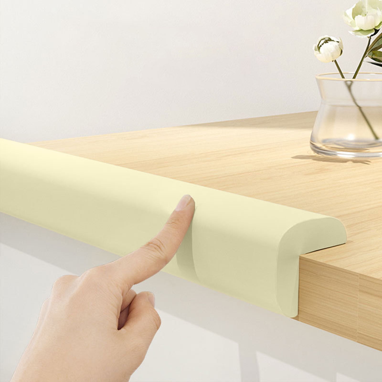6.56ft (2M) L-Shape Foam Edge Guards - Extra Thick Furniture Corner Protectors for Proofing, Table & Wall Edge Safety Bumper