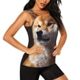 thumbnail image 2 of Fotbe Regal Shiba Inu Blusas Sin Mangas para Mujer – Estilo Casual, Corte Suelto, Slim-Fit, Cuello Redondo Deportivo, Tops de Verano para Gimnasio y Yoga-Medium, 2 of 7