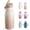 Light khaki, variant on 12oz Small Insulated Water Bottle Travel Flask Mug, Saxony Blue | 24H Cold & 8H Hot | 100% Leakproof & BPA-Free | Soft Silicone Handle | Dishwasher Safe | Fits Car Cup Holder